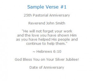 sample of pastor anniversary