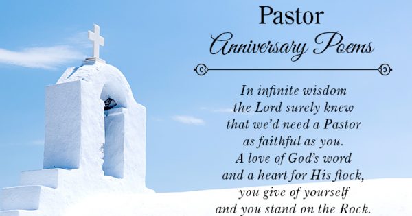 Pastor Anniversary Poems | Pastor-Gifts.com